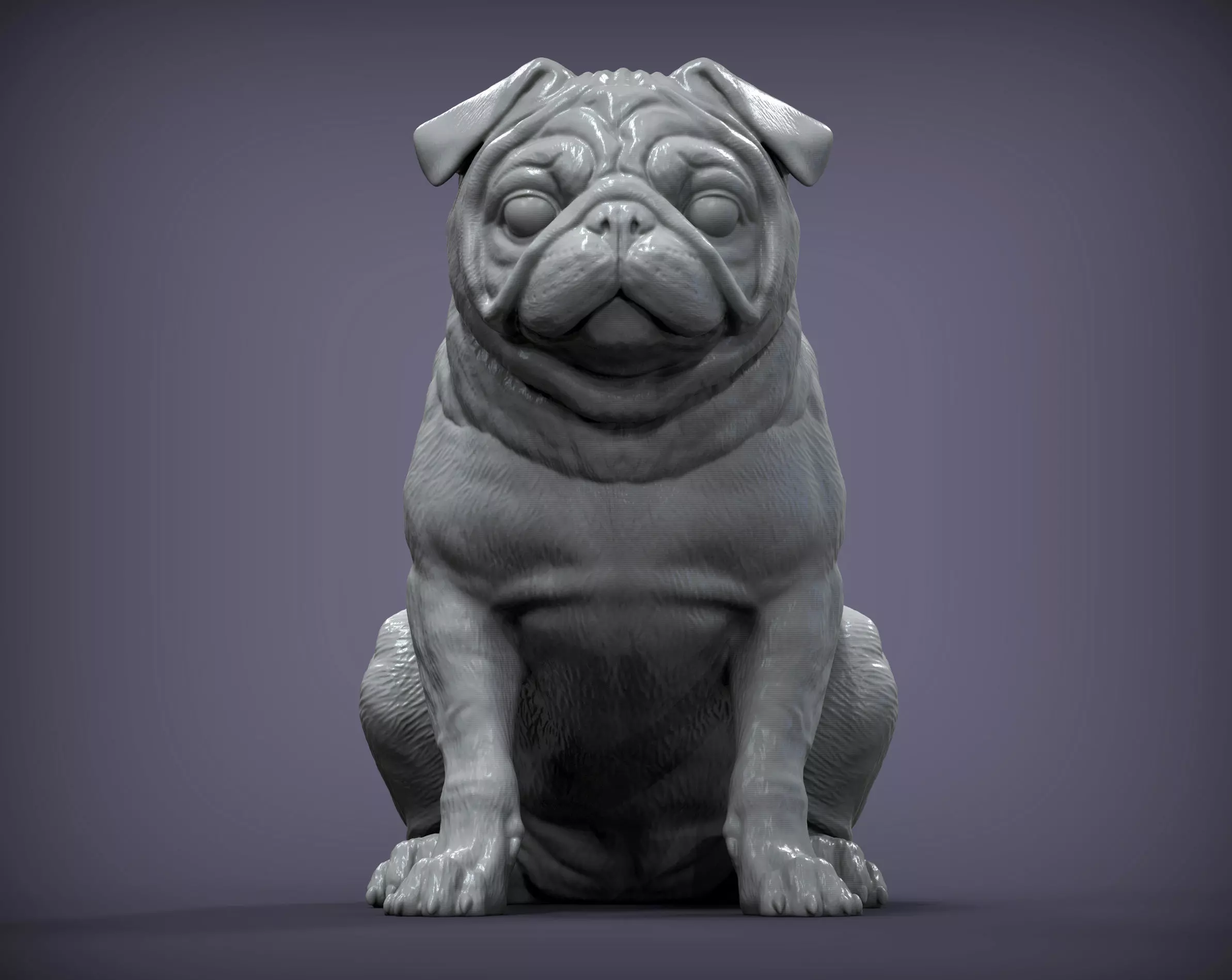 Pug for 3D printing 3D print model_0