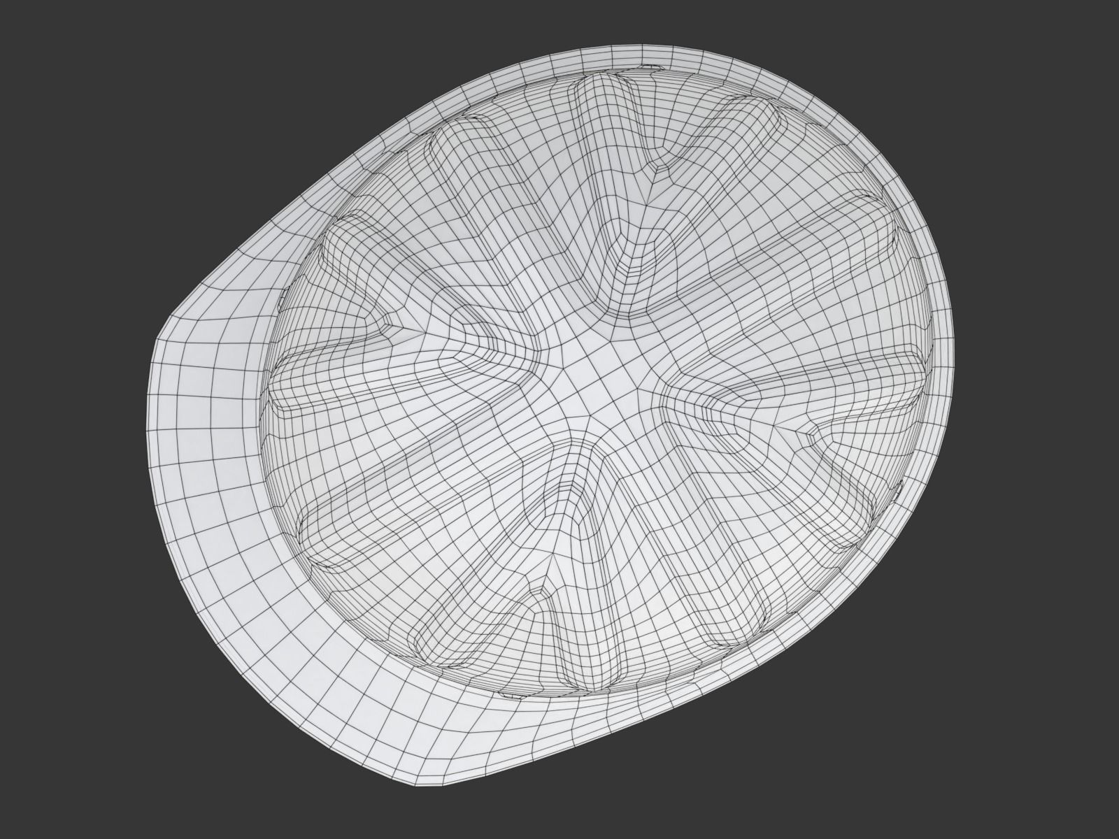 Skull Bucket Aluminum Hard Cap - shell only  3D model_15