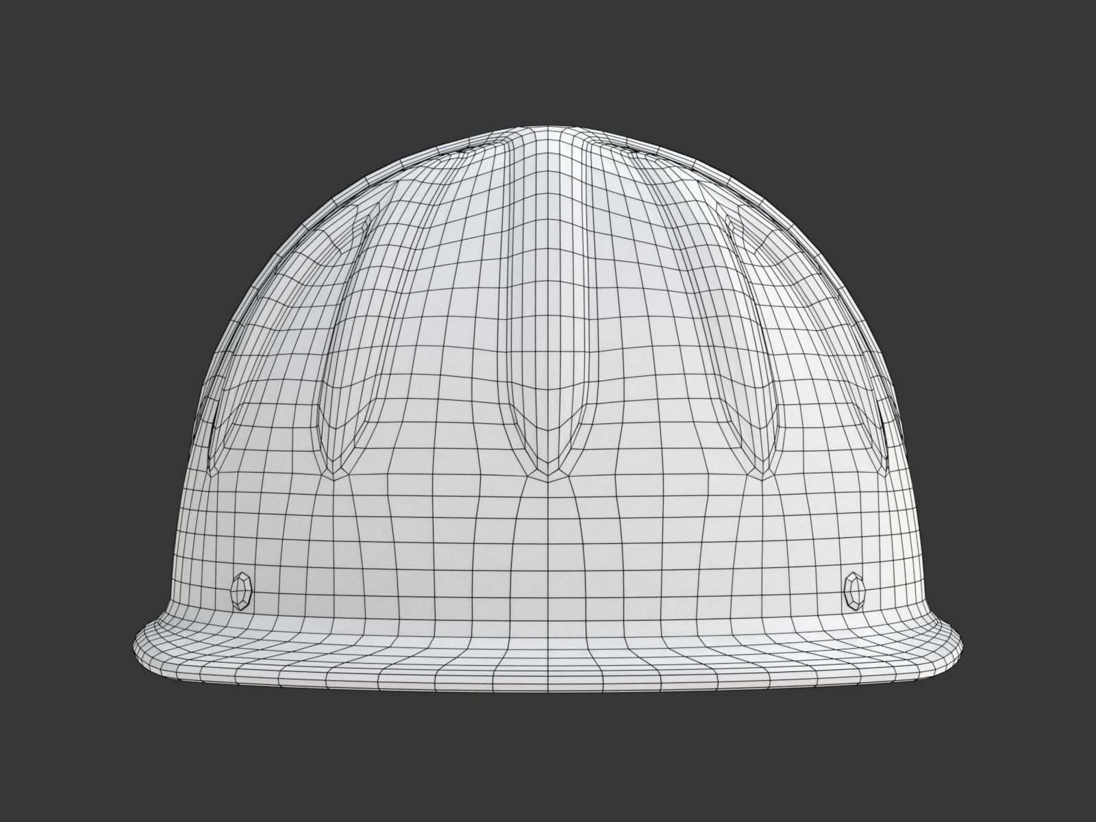 Skull Bucket Aluminum Hard Cap - shell only  3D model_13