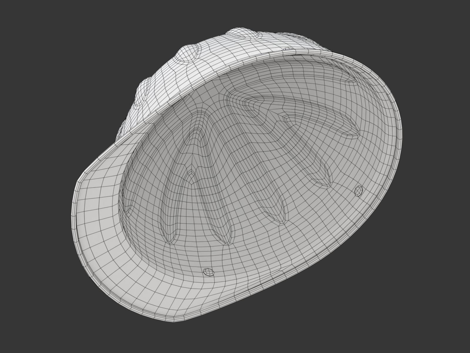 Skull Bucket Aluminum Hard Cap - shell only  3D model_16