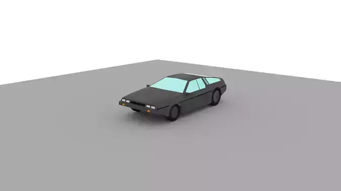 Auto low poly car 3D model