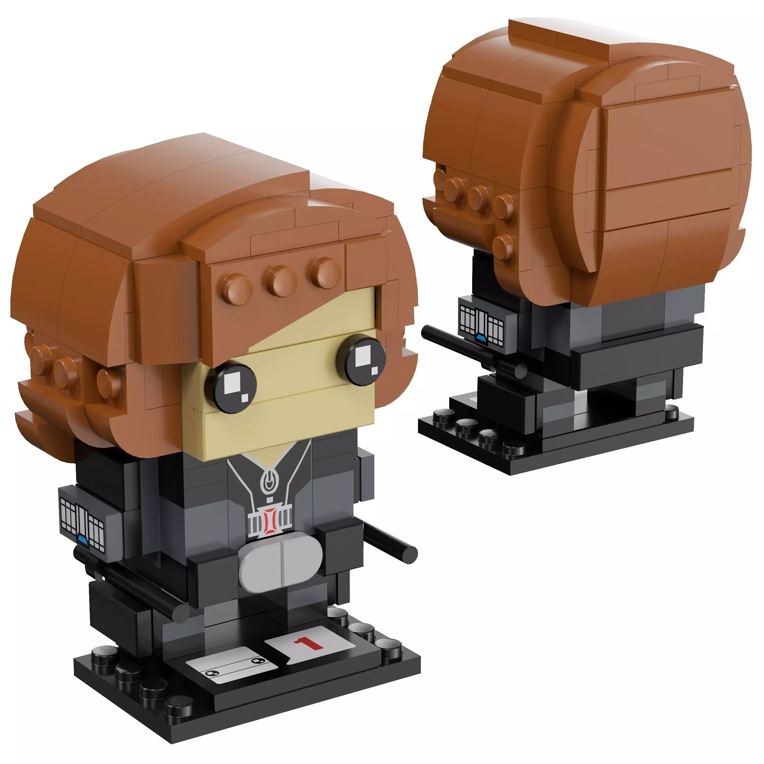 Lego Brickheadz - 41591 Black Widow 3D model_0