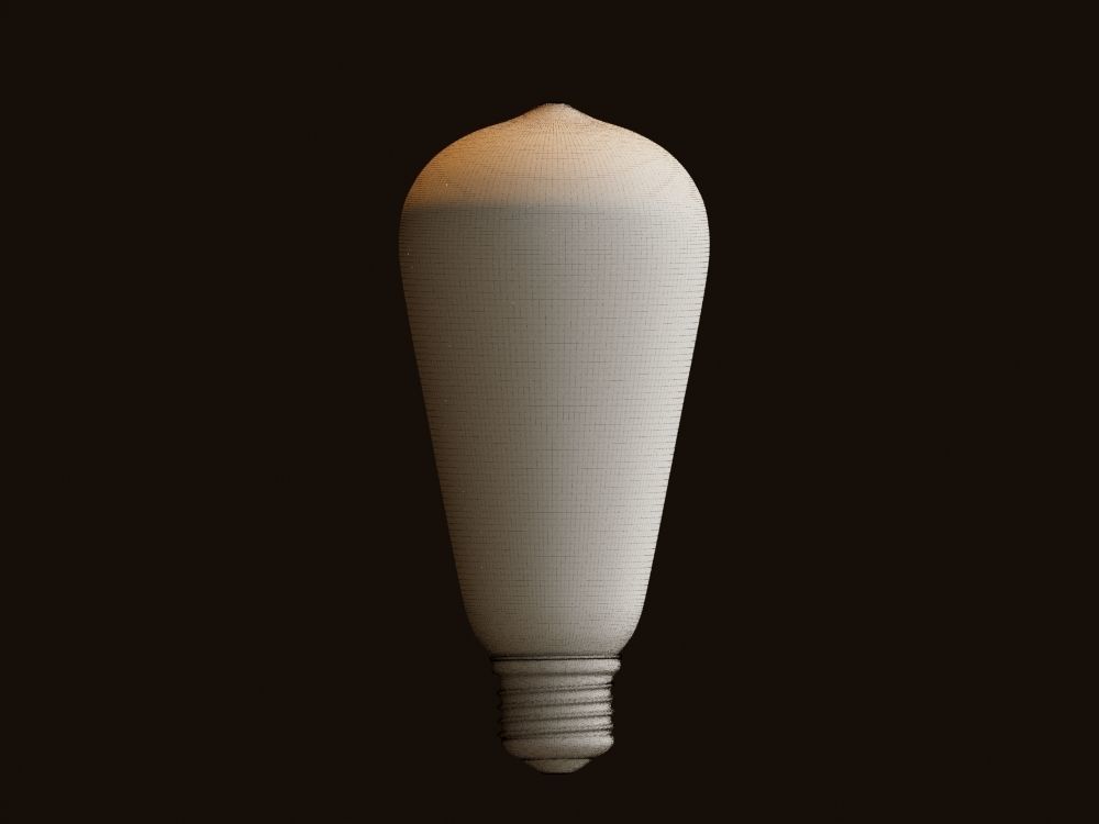 Vintage Incandescent Edison Light Bulb 3D model_7