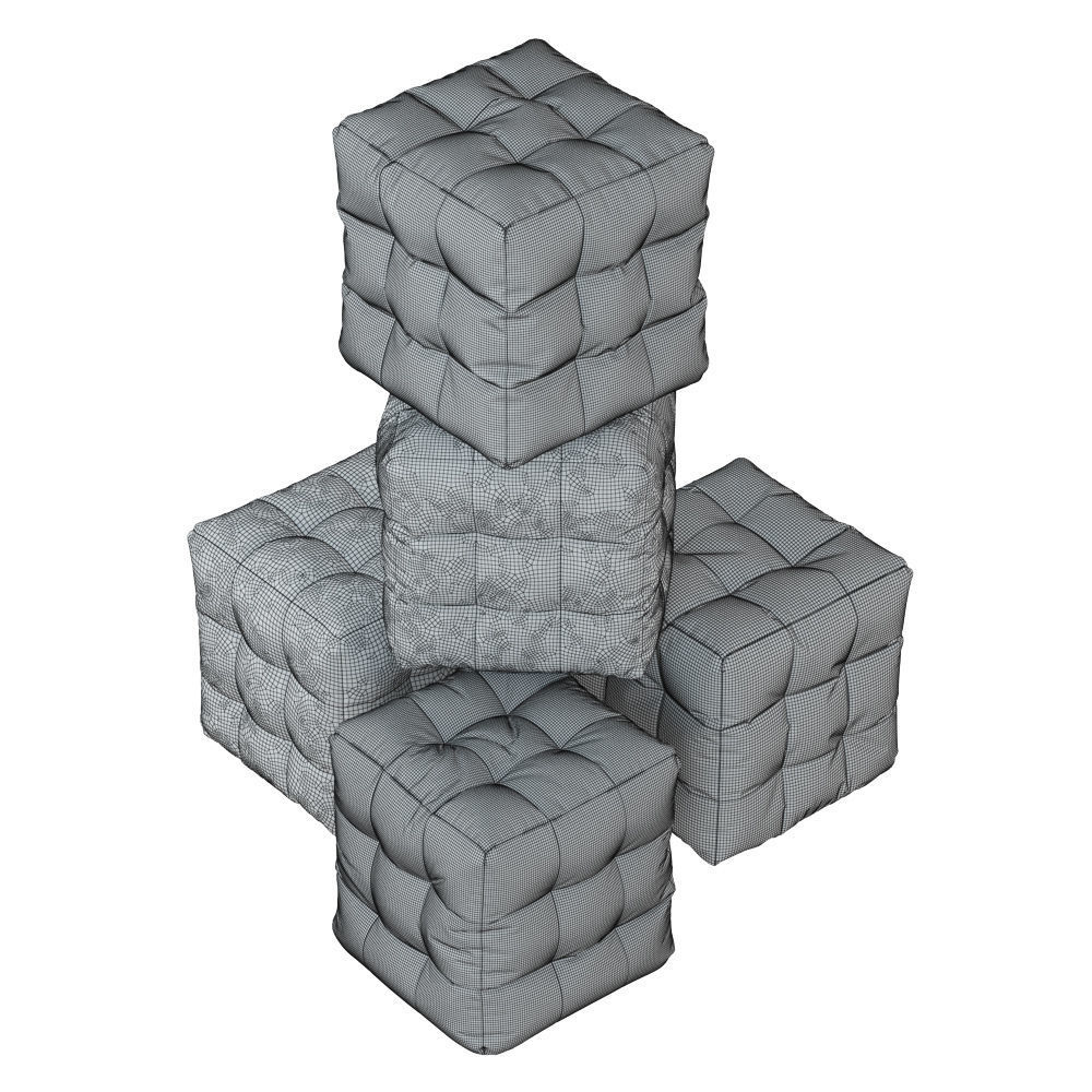 Papa Poufs Brown Collection 3D model_5