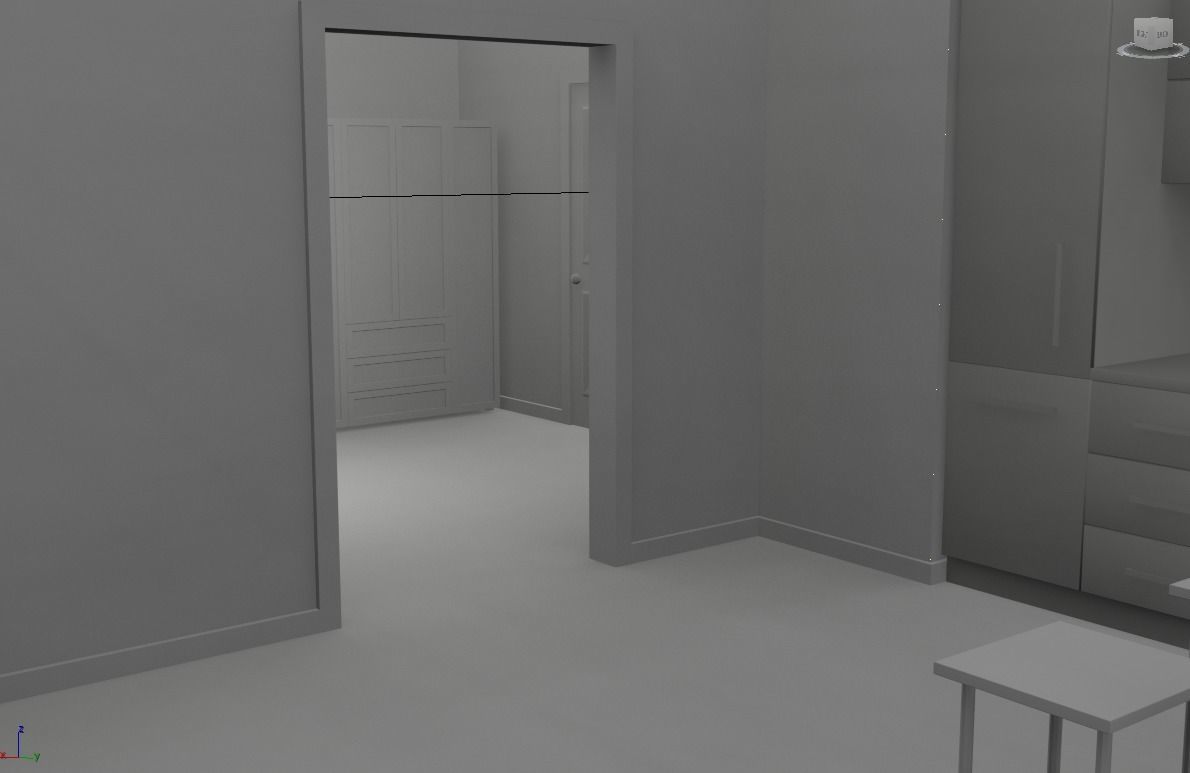 3D model of the interior Low-poly 3D model_3