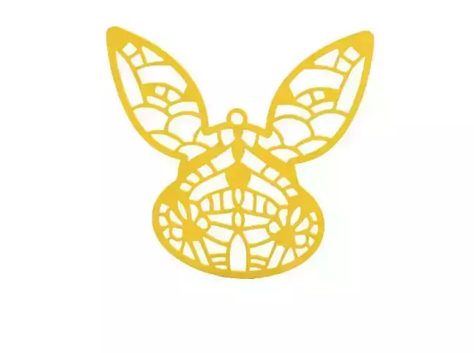 Decoration origami bunny with wings