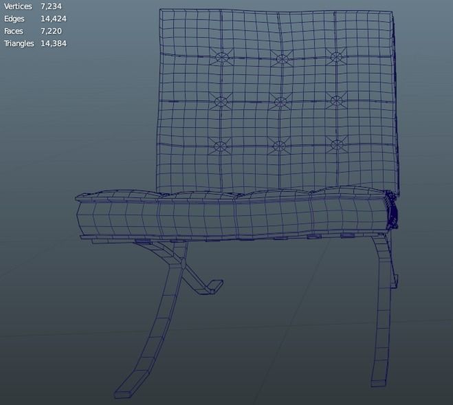 BARCELONA CHAIR 3D model_8