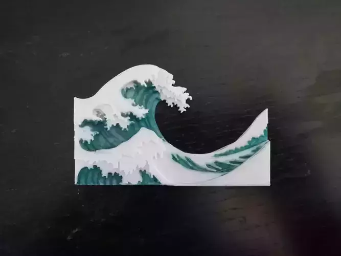 Kanagawa tsunami decoration  3D print model