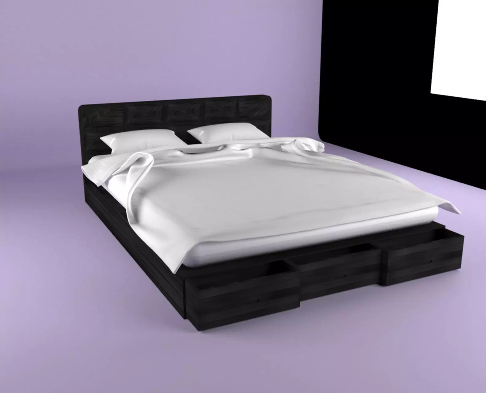 Bedroom Bed Free 3D model_0