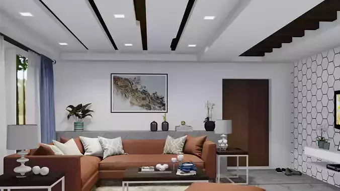 LIVING ROOM AND DINING AREA