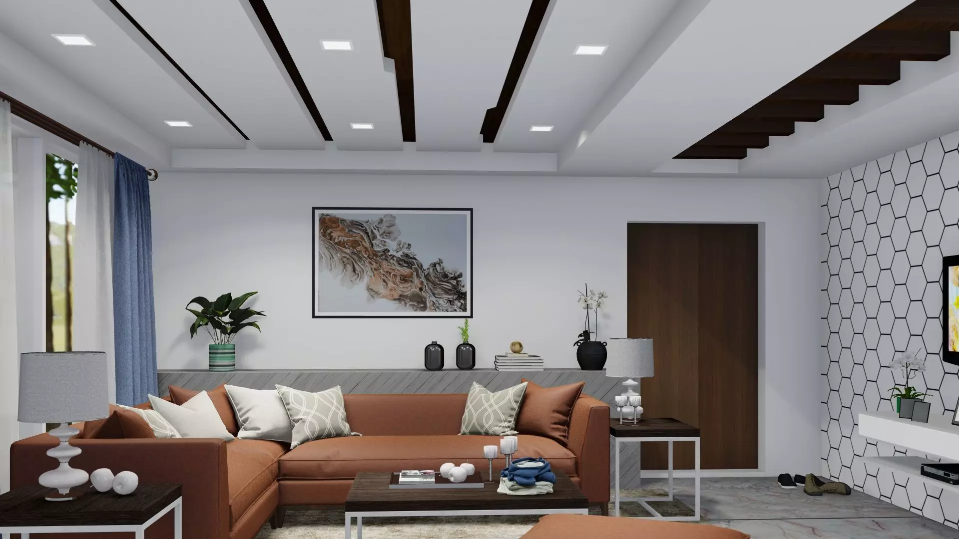 LIVING ROOM AND DINING AREA 3D model_0