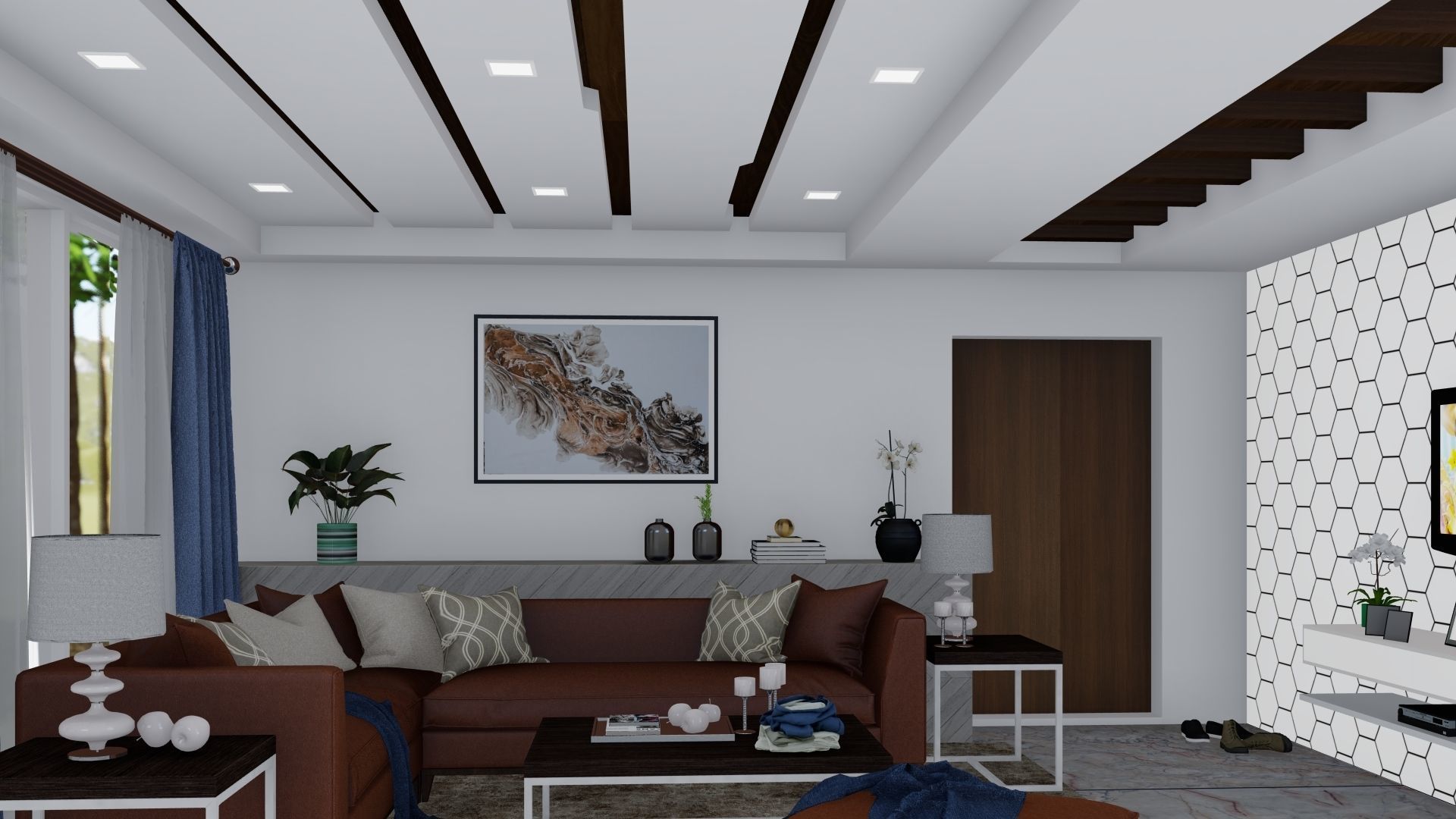 LIVING ROOM AND DINING AREA 3D model_2