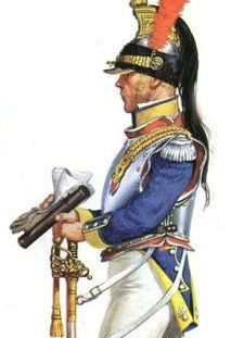 Napoleon Cuirassier figure on a prancing horse 3D print model_4