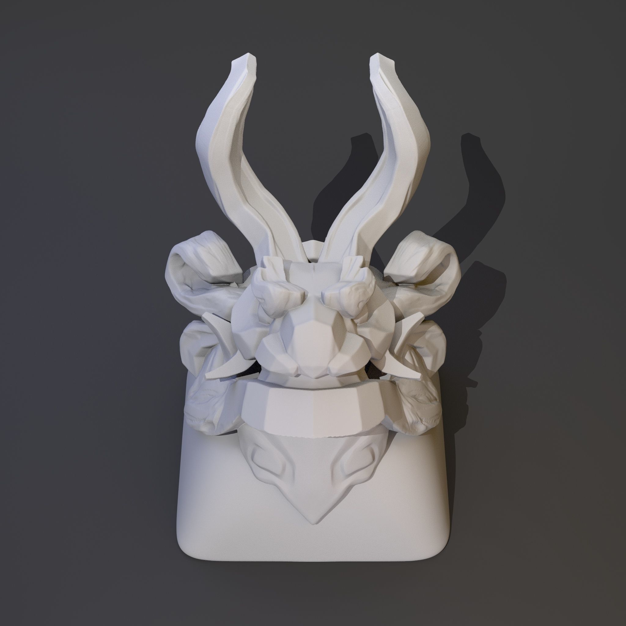 Red Lion Keycap 3D print model_2