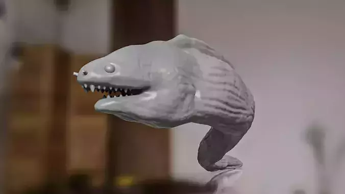 Moray Eel Statue 3D print model