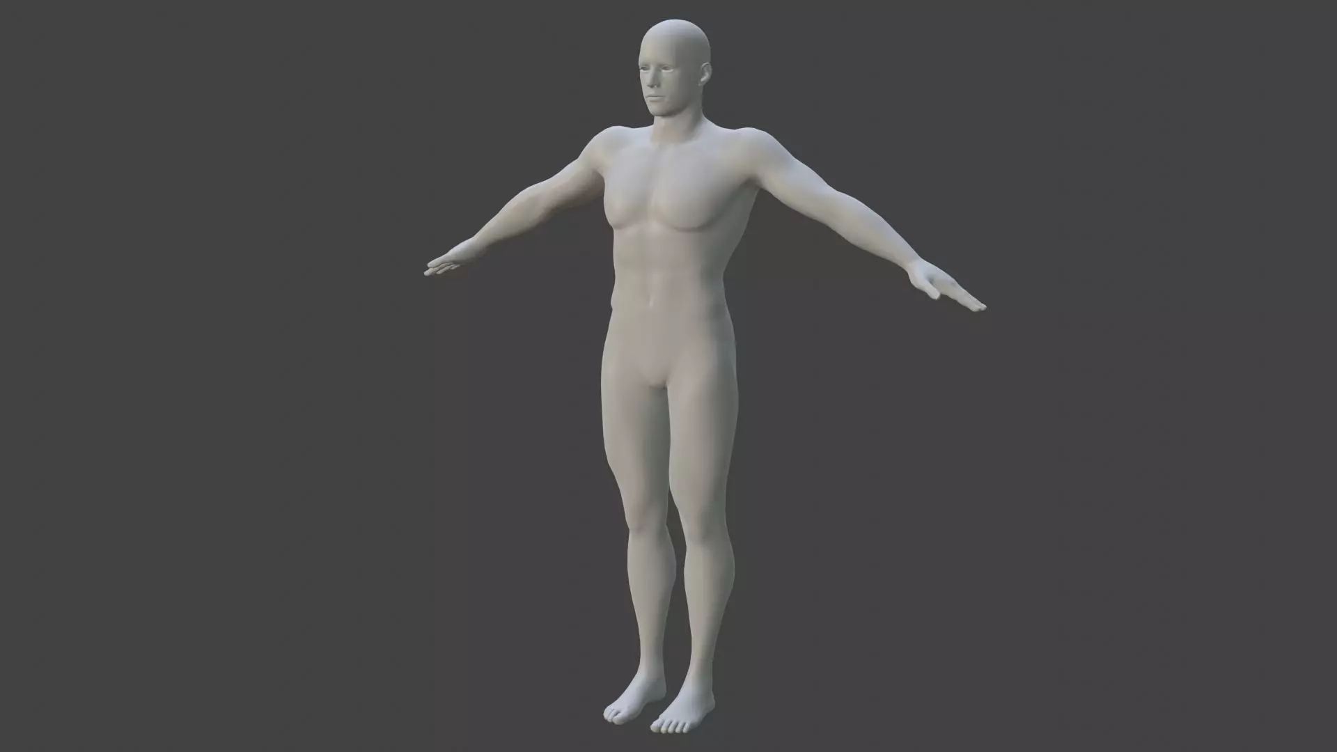 Male Base Mesh - Man Human Character Low-poly 3D model