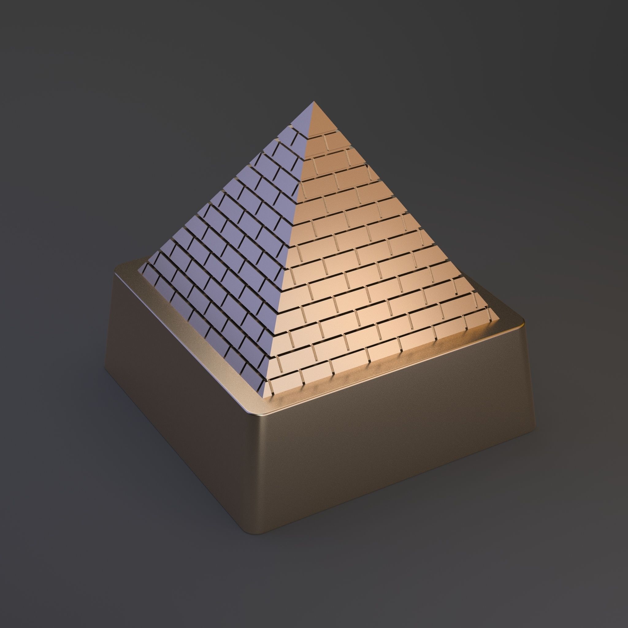 Pyramid Keycap 3D print model_1