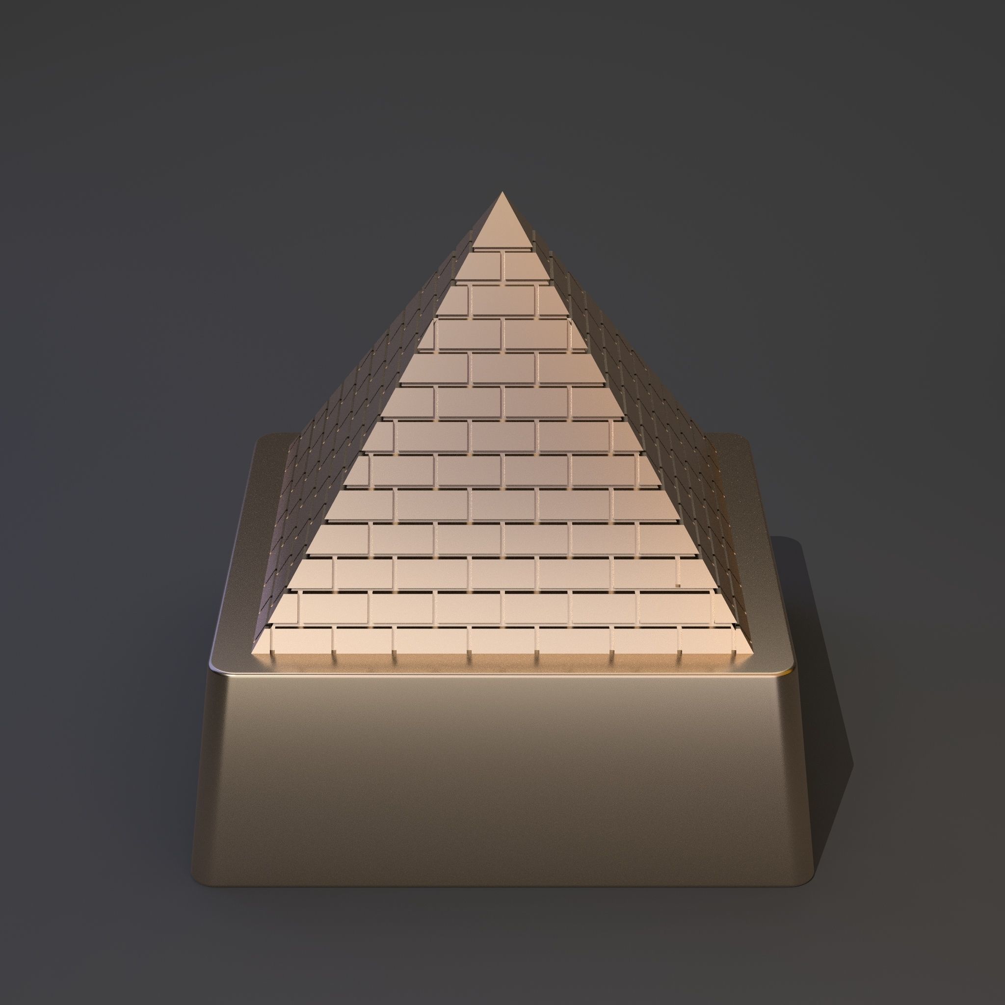 Pyramid Keycap 3D print model_2