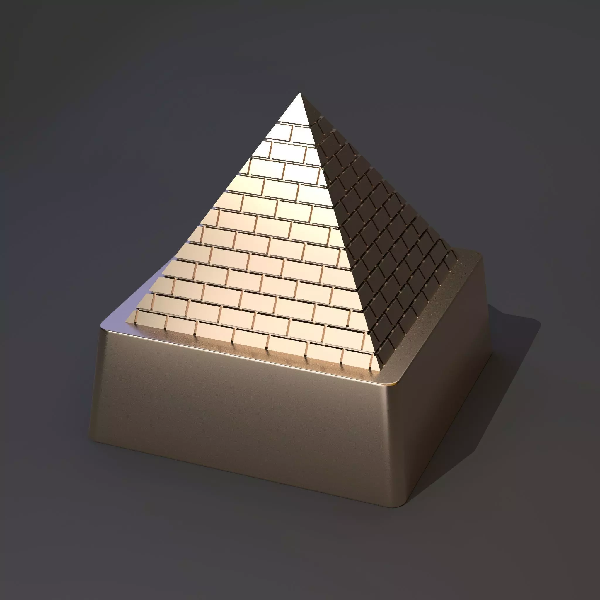 Pyramid Keycap 3D print model_0