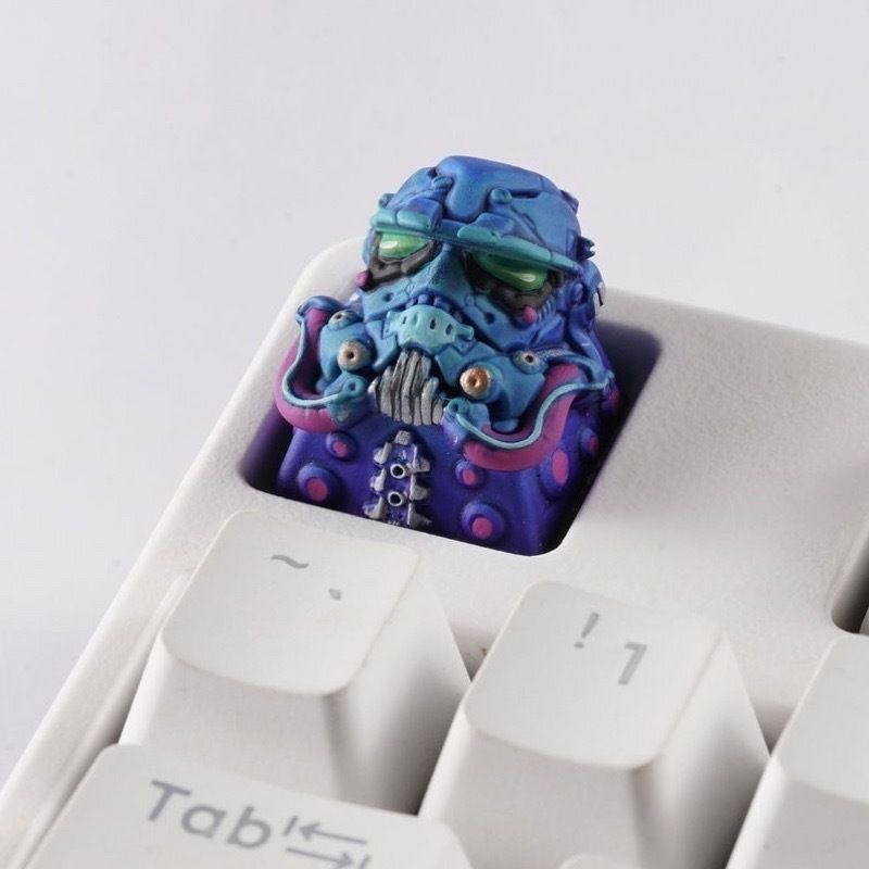 Cyberpunk Trooper Keycap 3D print model_3