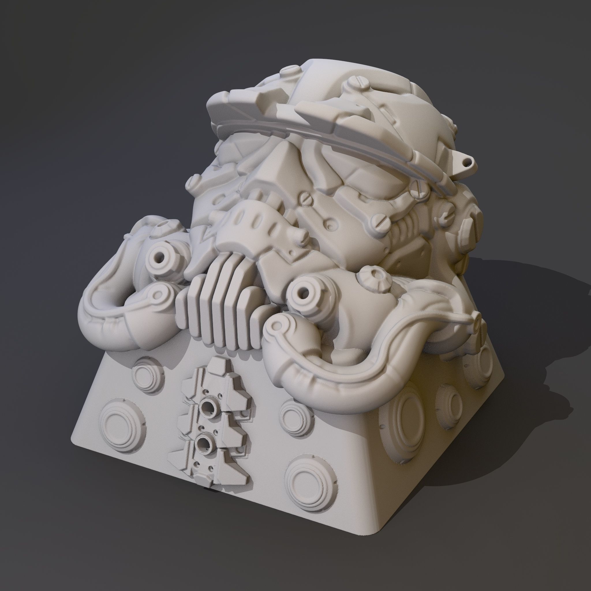 Cyberpunk Trooper Keycap 3D print model_4