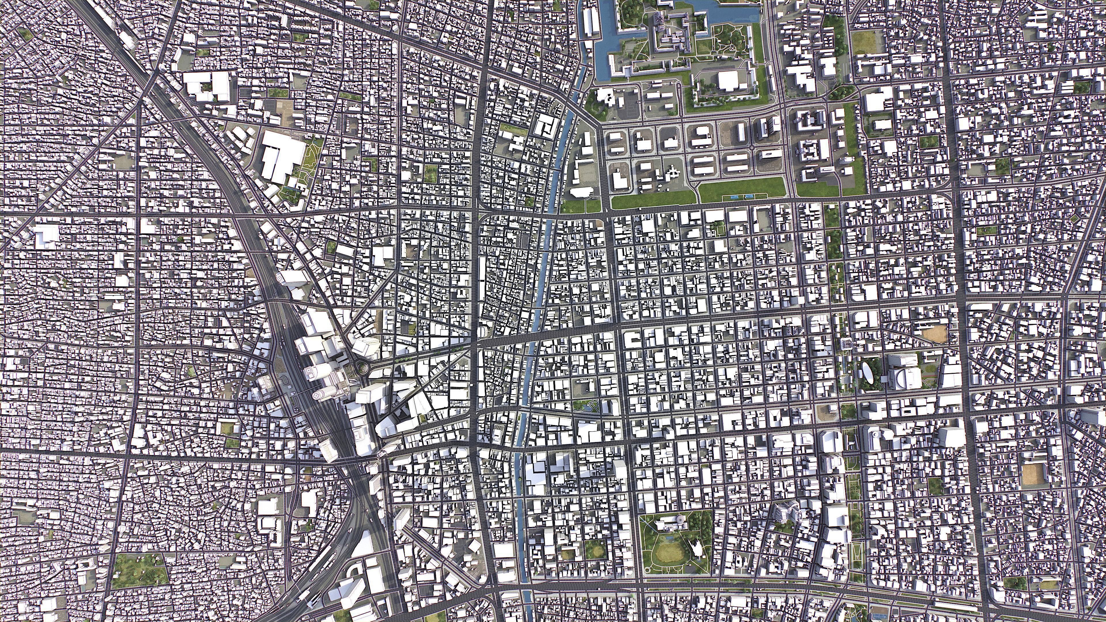 Nagoya - 3D City Model Low-poly 3D model_11