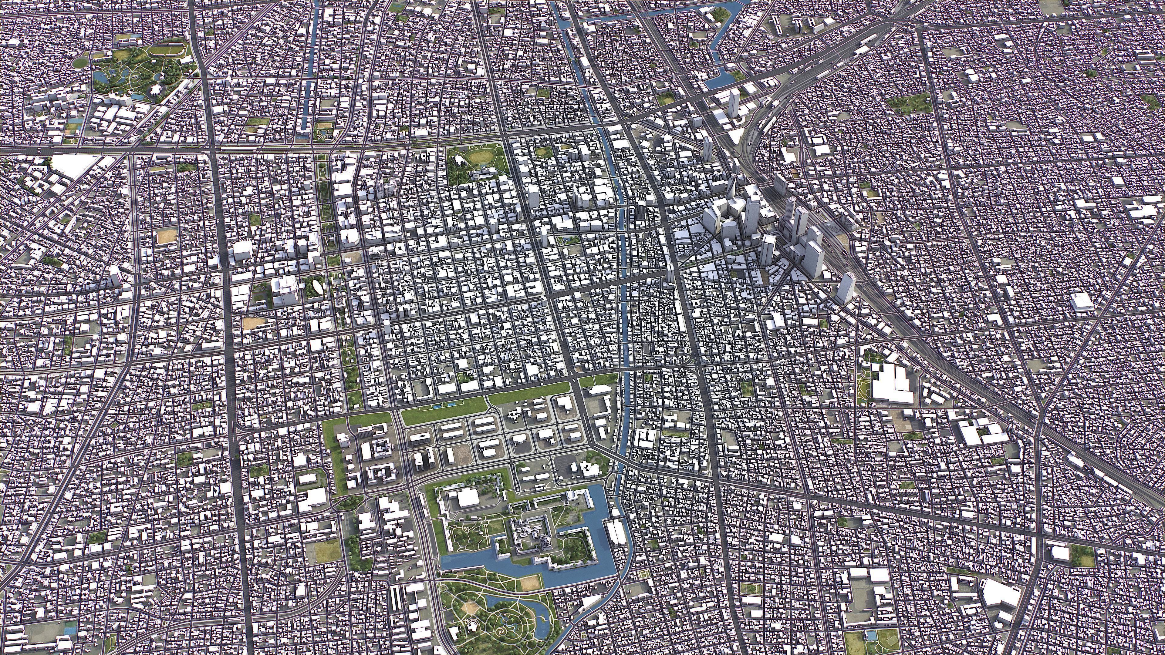 Nagoya - 3D City Model Low-poly 3D model_13