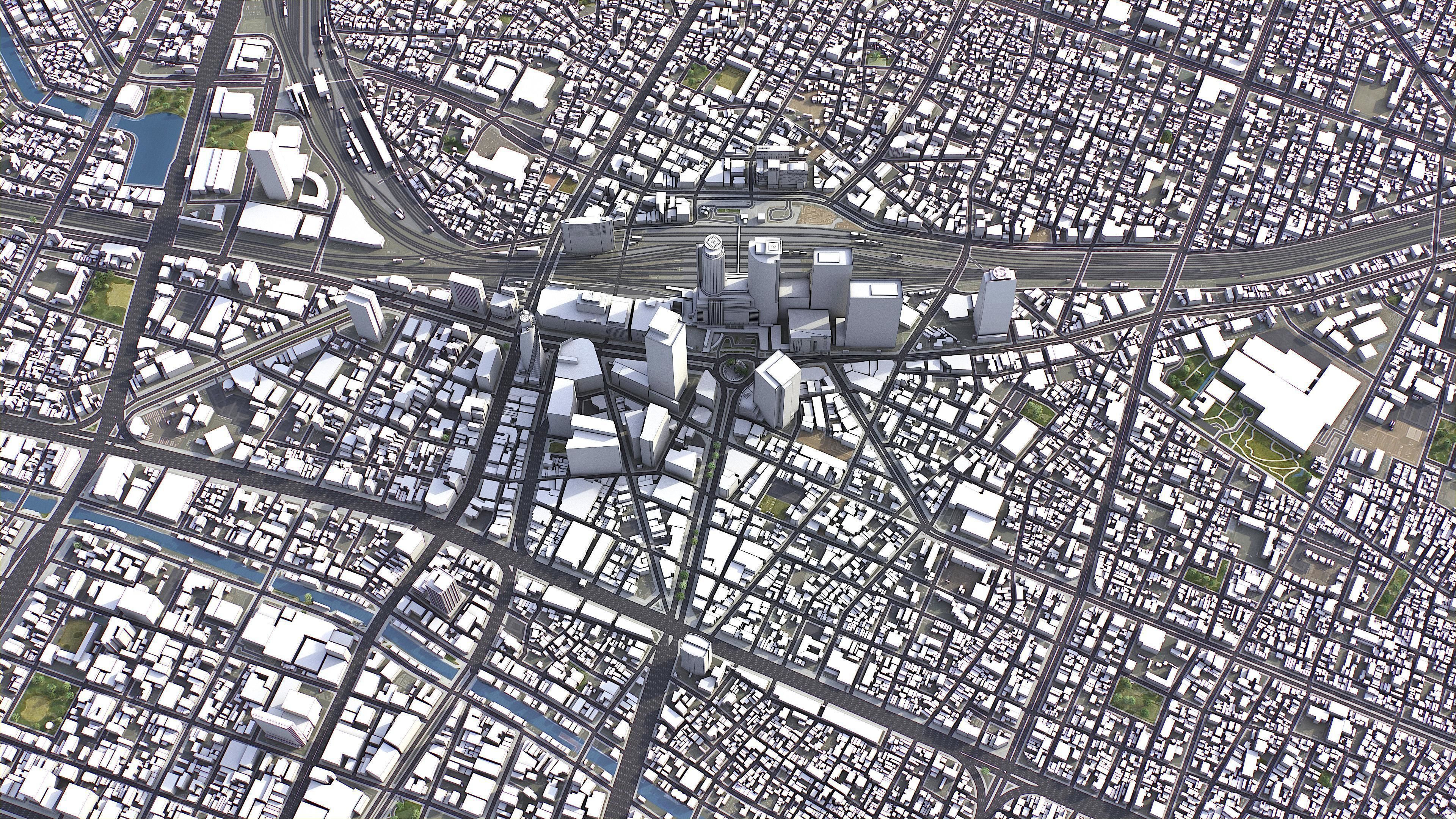 Nagoya - 3D City Model Low-poly 3D model_7