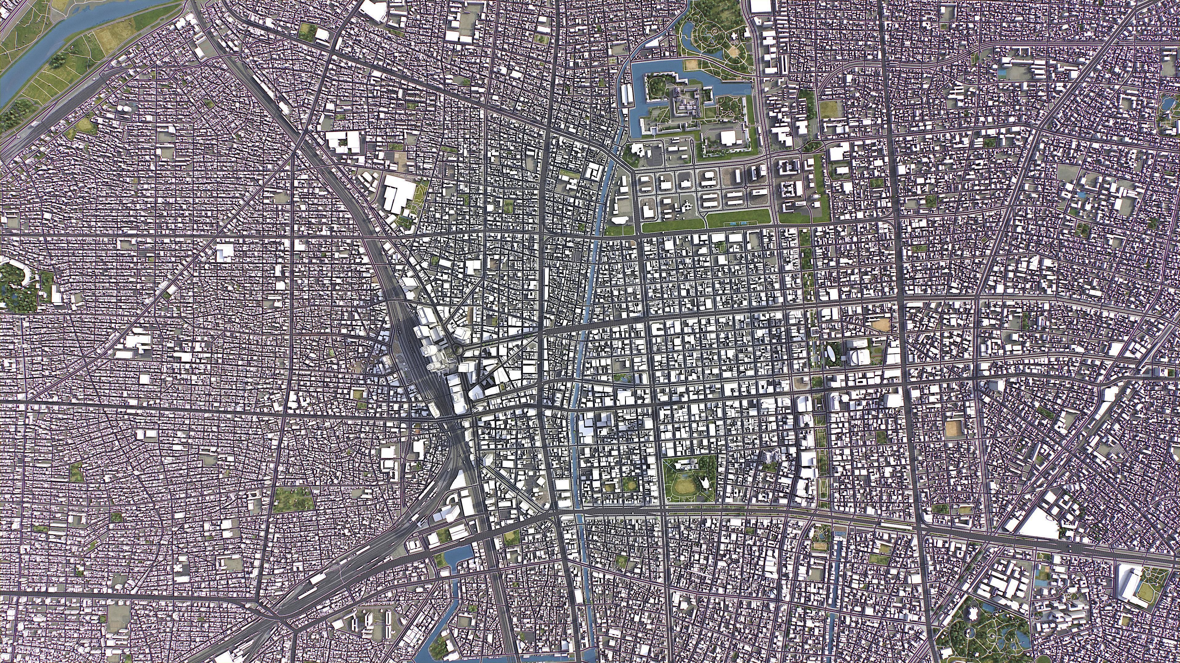 Nagoya - 3D City Model Low-poly 3D model_15