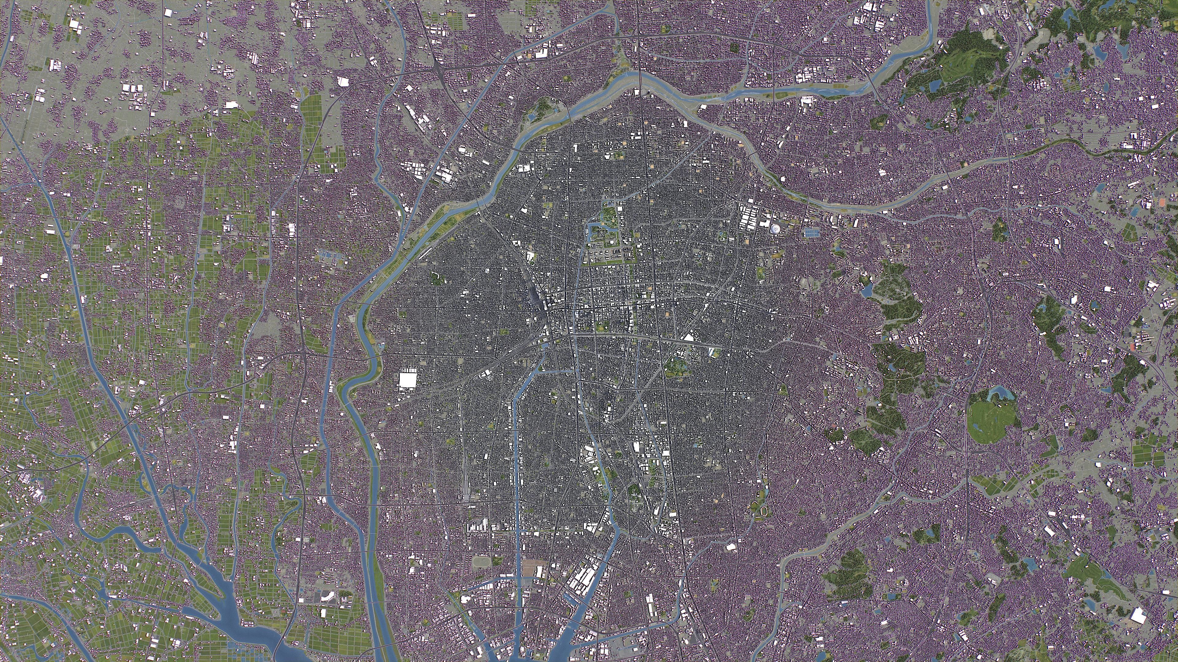 Nagoya - 3D City Model Low-poly 3D model_14