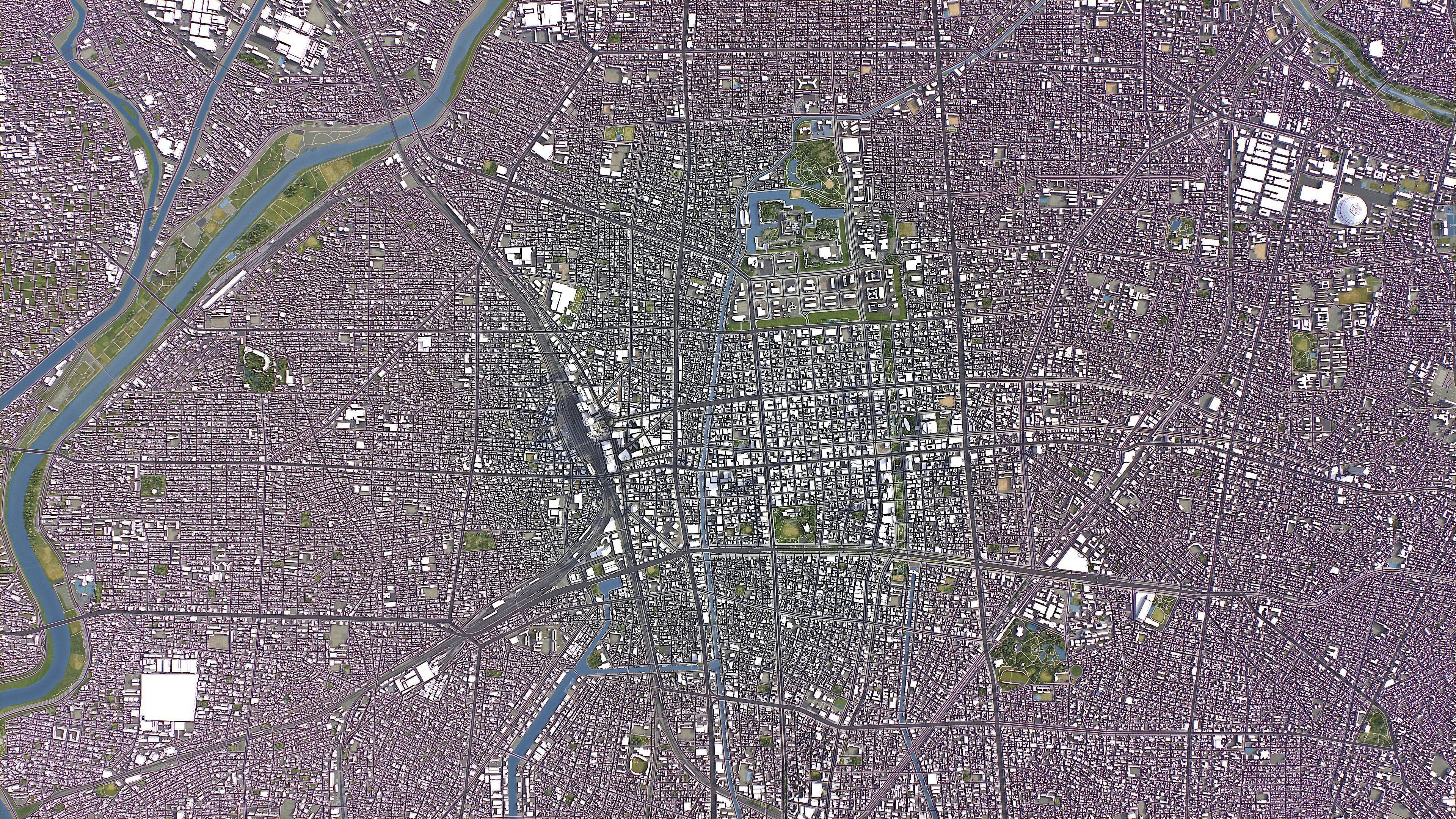 Nagoya - 3D City Model Low-poly 3D model_20