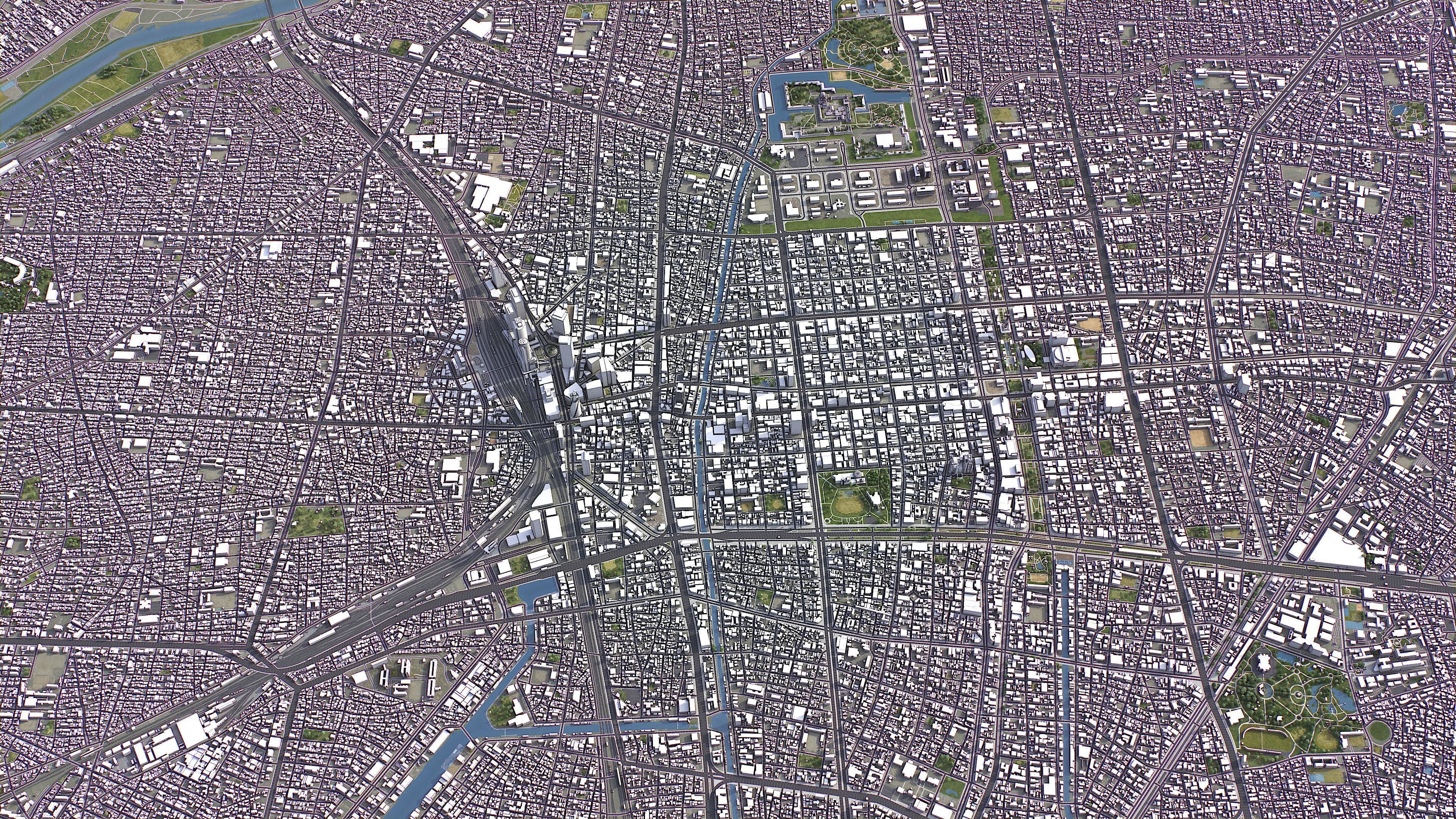 Nagoya - 3D City Model Low-poly 3D model_18