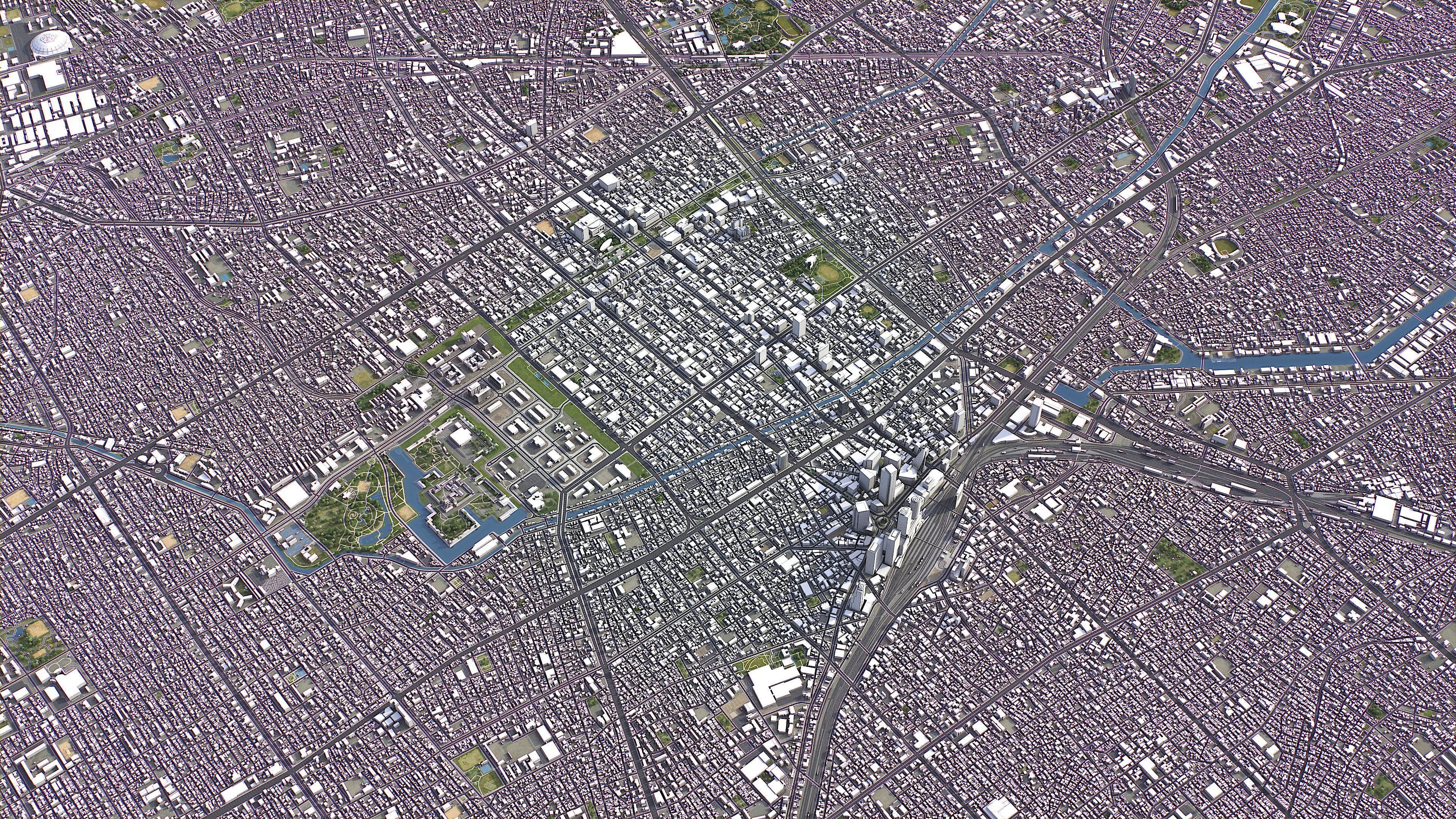 Nagoya - 3D City Model Low-poly 3D model_21