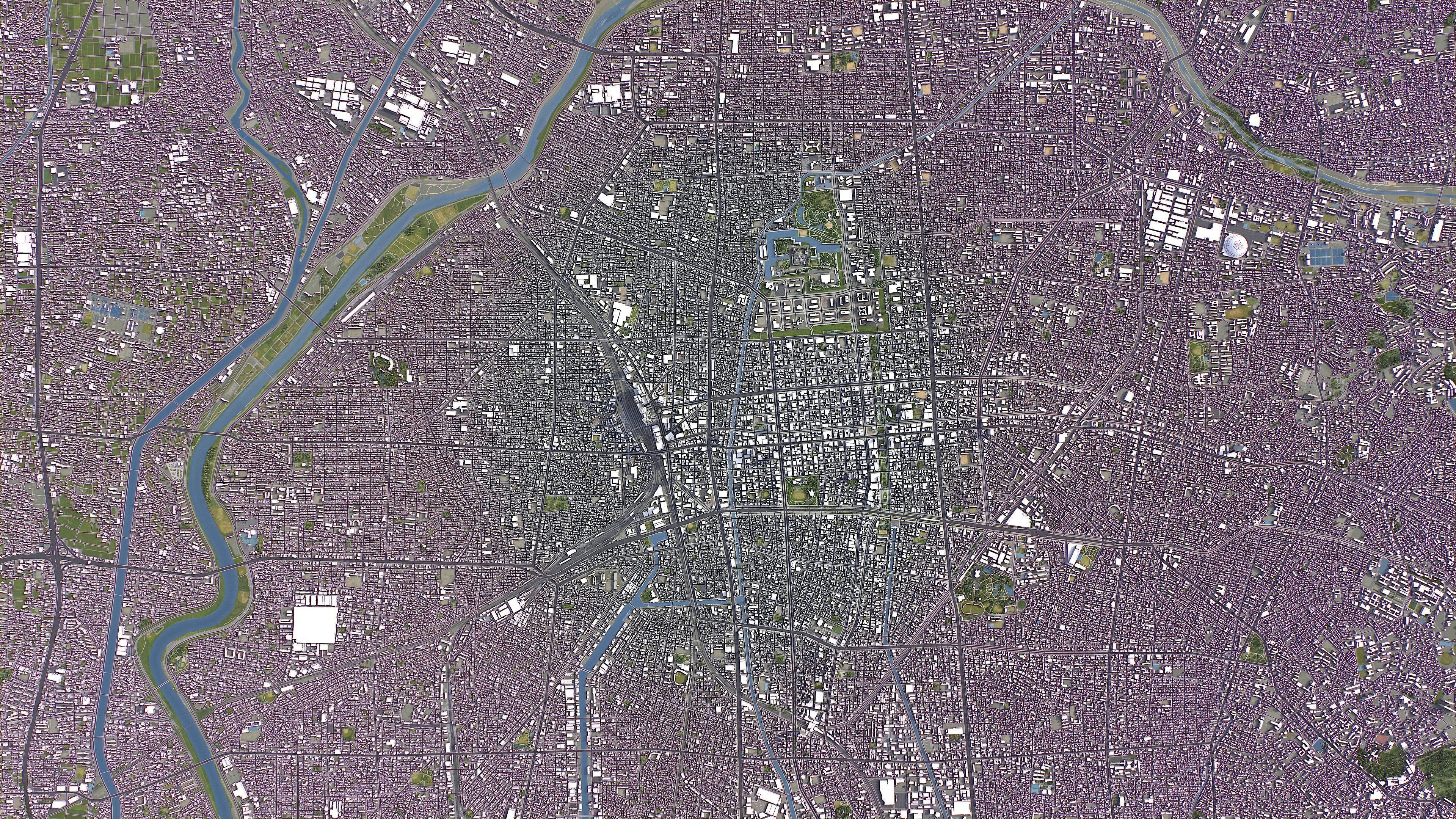 Nagoya - 3D City Model Low-poly 3D model_22