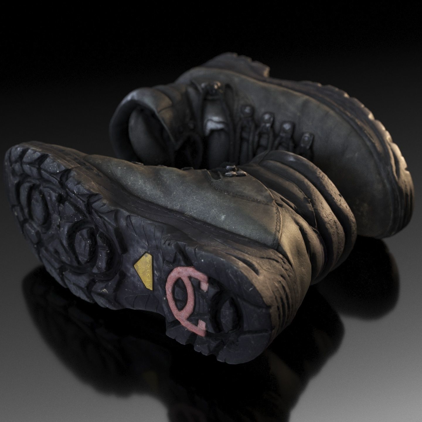 Old winter boots scanned 8k 3D model_16