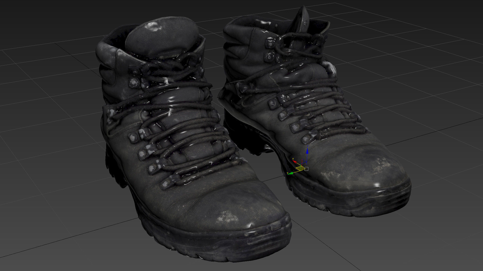 Old winter boots scanned 8k 3D model_28