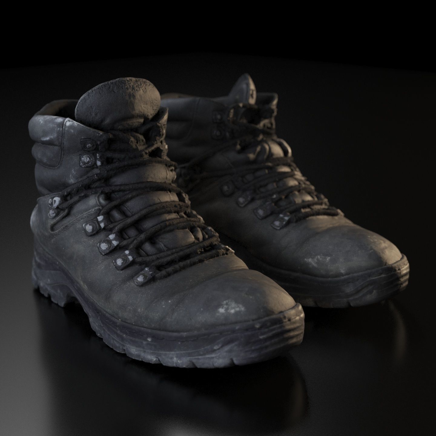Old winter boots scanned 8k 3D model_5