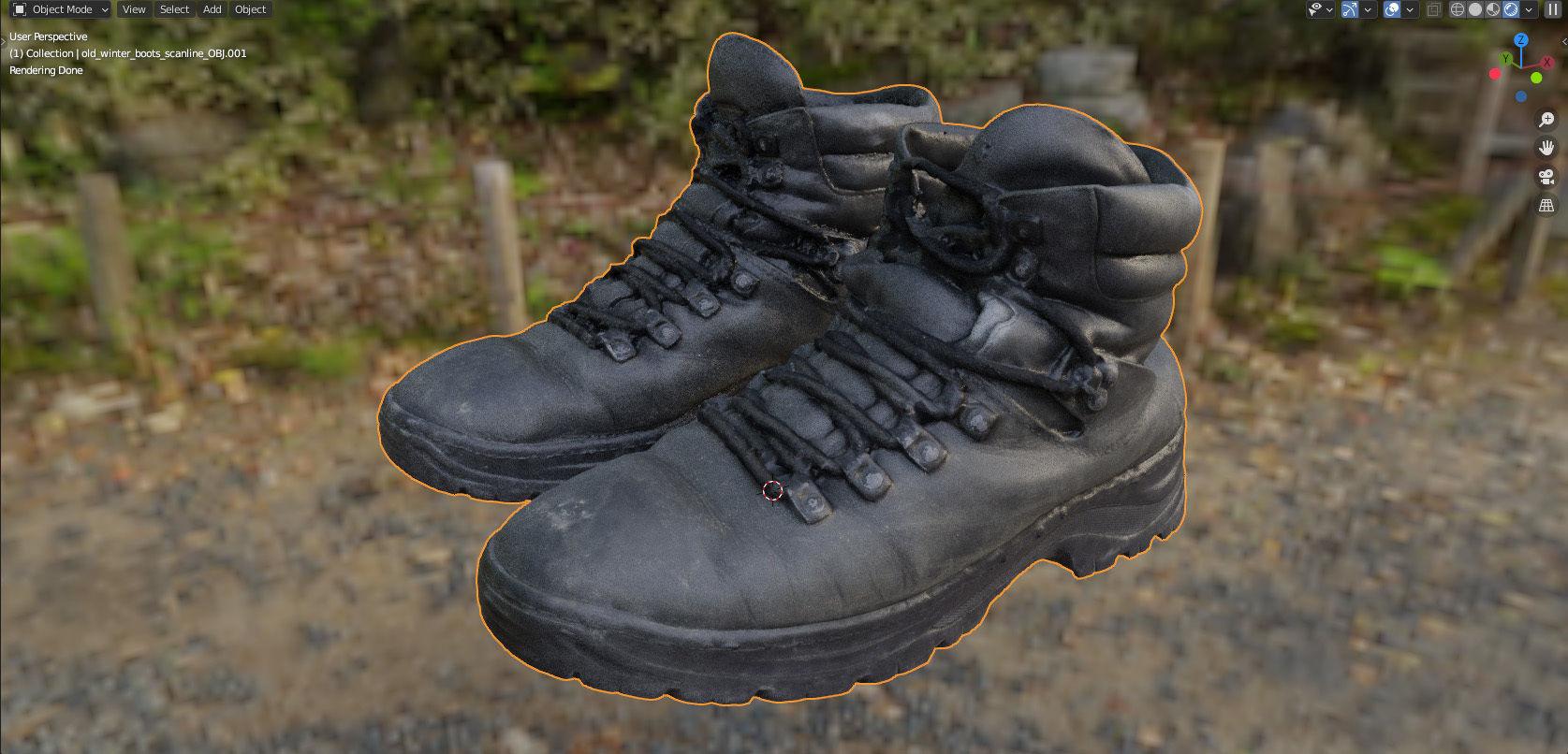 Old winter boots scanned 8k 3D model_10