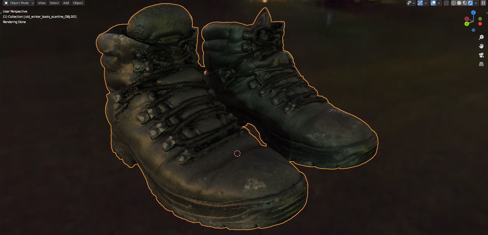 Old winter boots scanned 8k 3D model_19