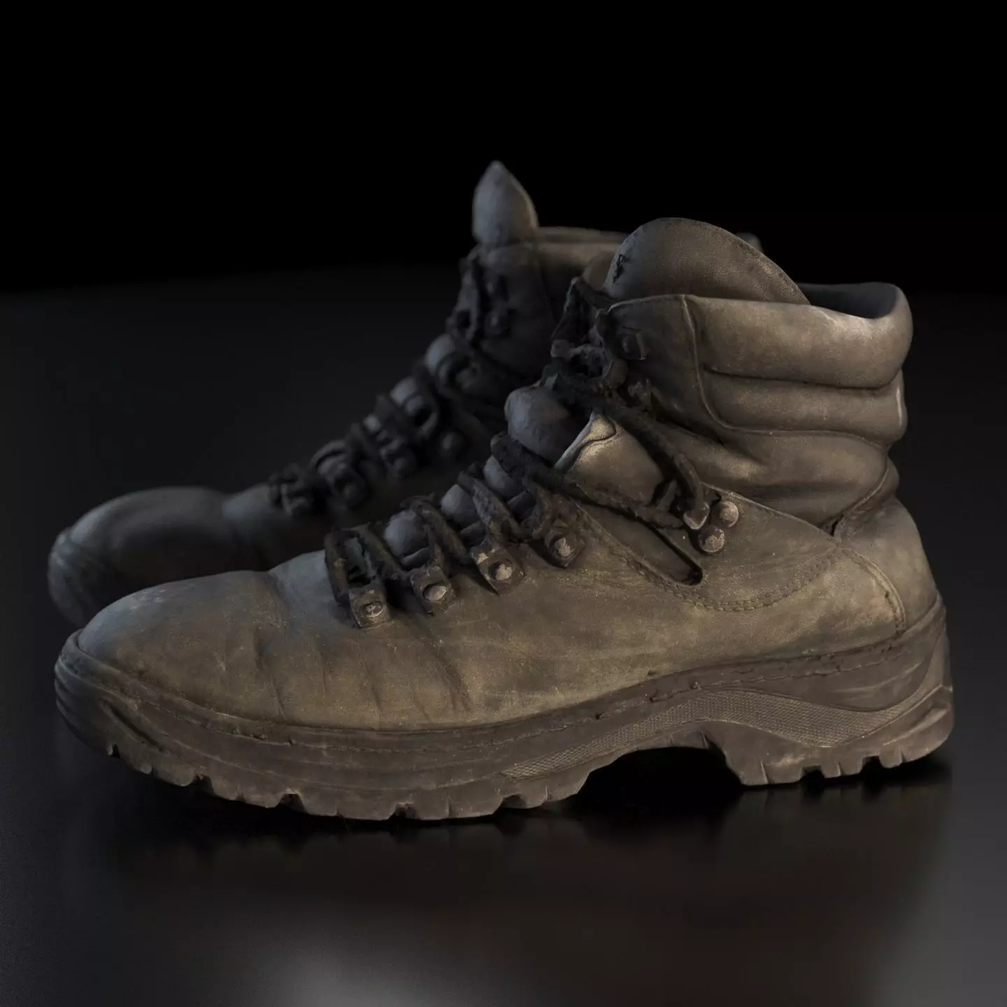 Old winter boots scanned 8k 3D model_0