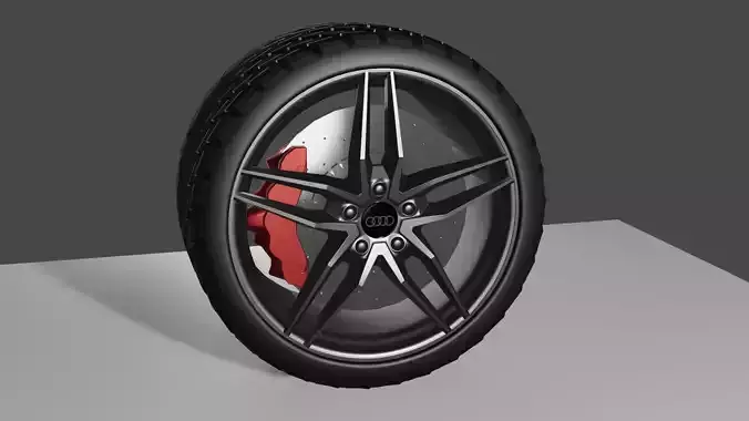 TIRE WHEEL Audi R8 Free 3D model