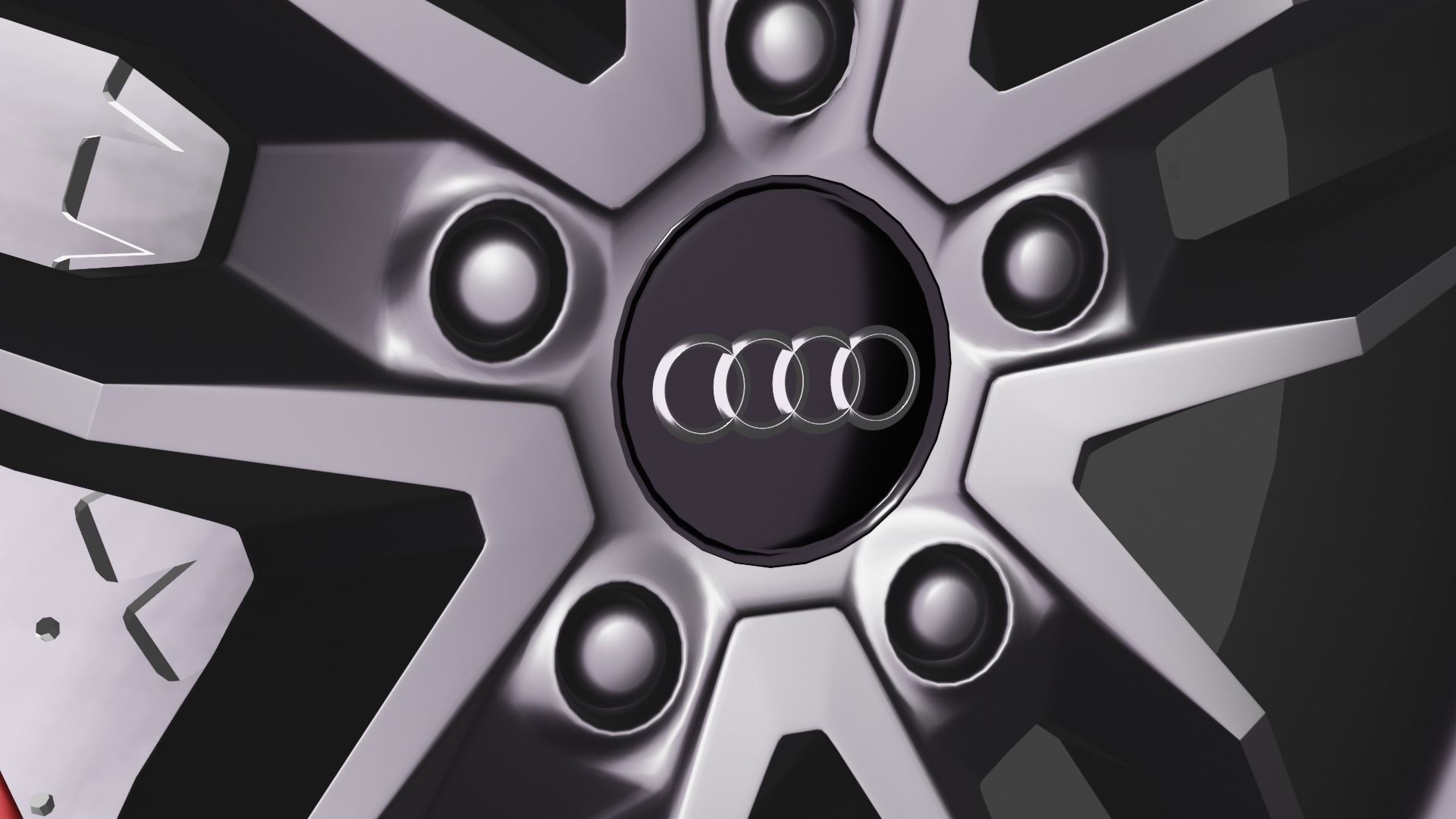 TIRE WHEEL Audi R8 Free 3D model_1