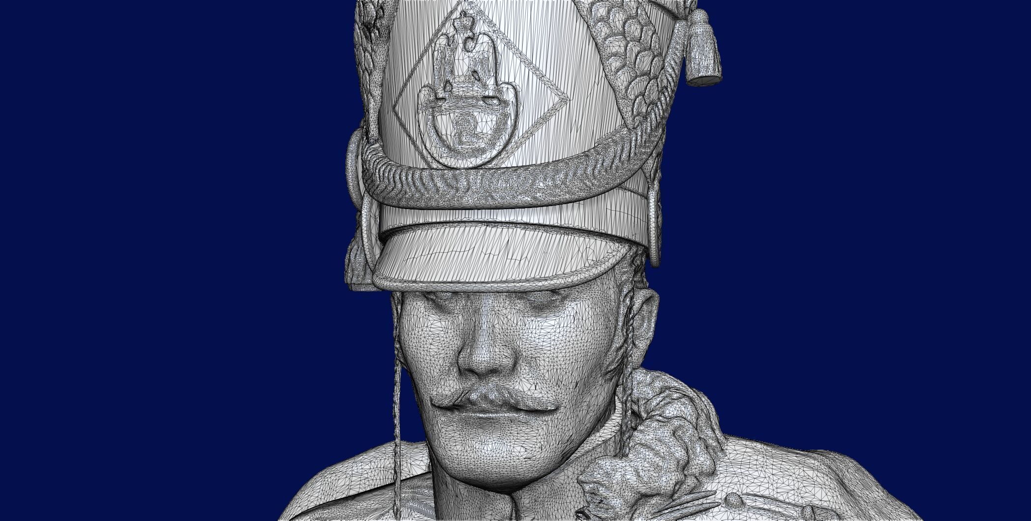 Napoleon Hussar standing 3D print model_9