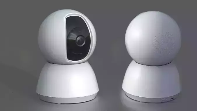 Home Security Camera 360 Low-poly 3D model