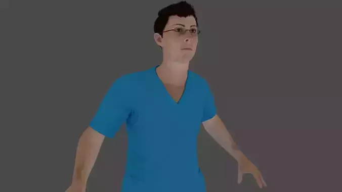 Rigged Nurse character 3