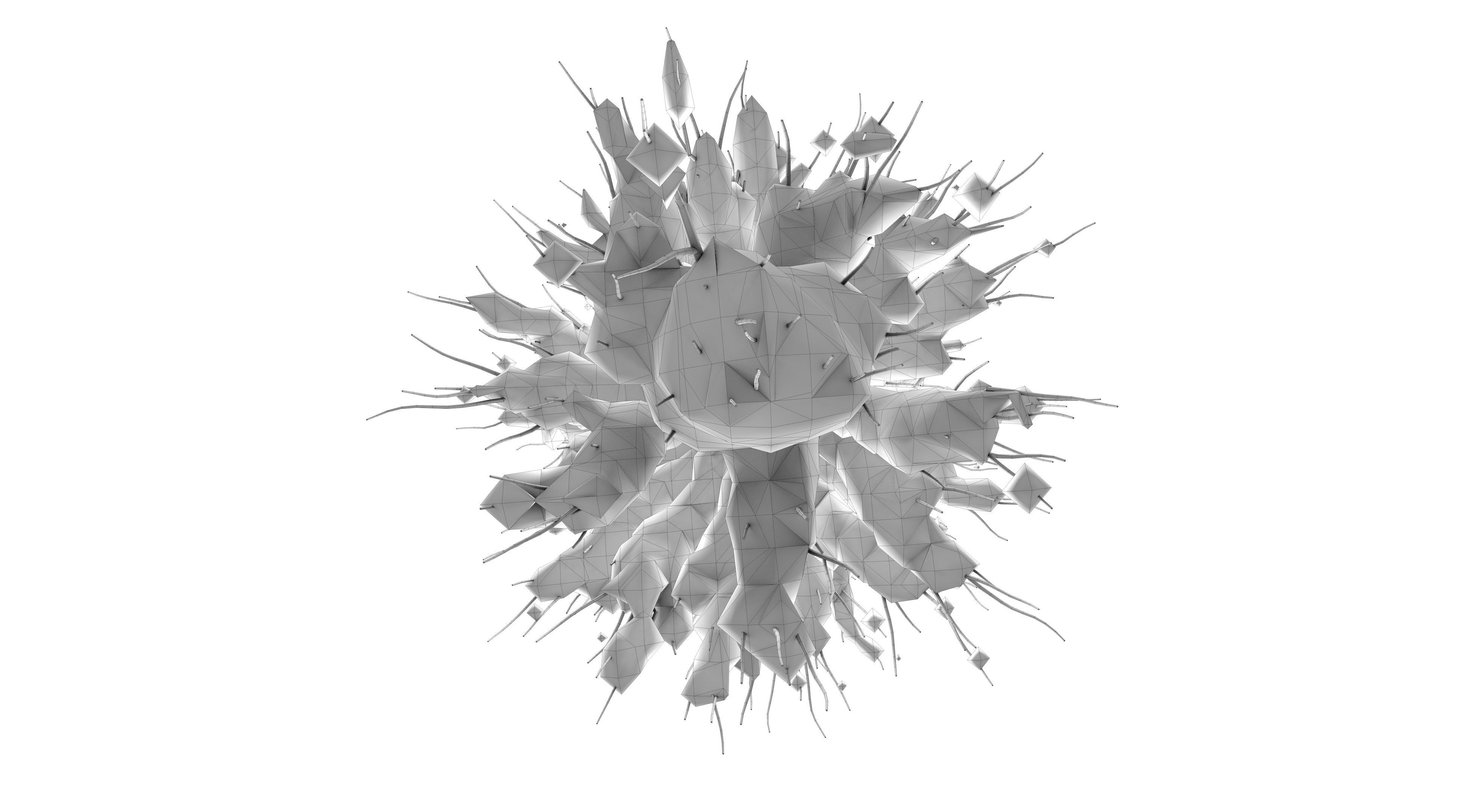 Snow Tuscan Cypress Tree Low-poly 3D model_12