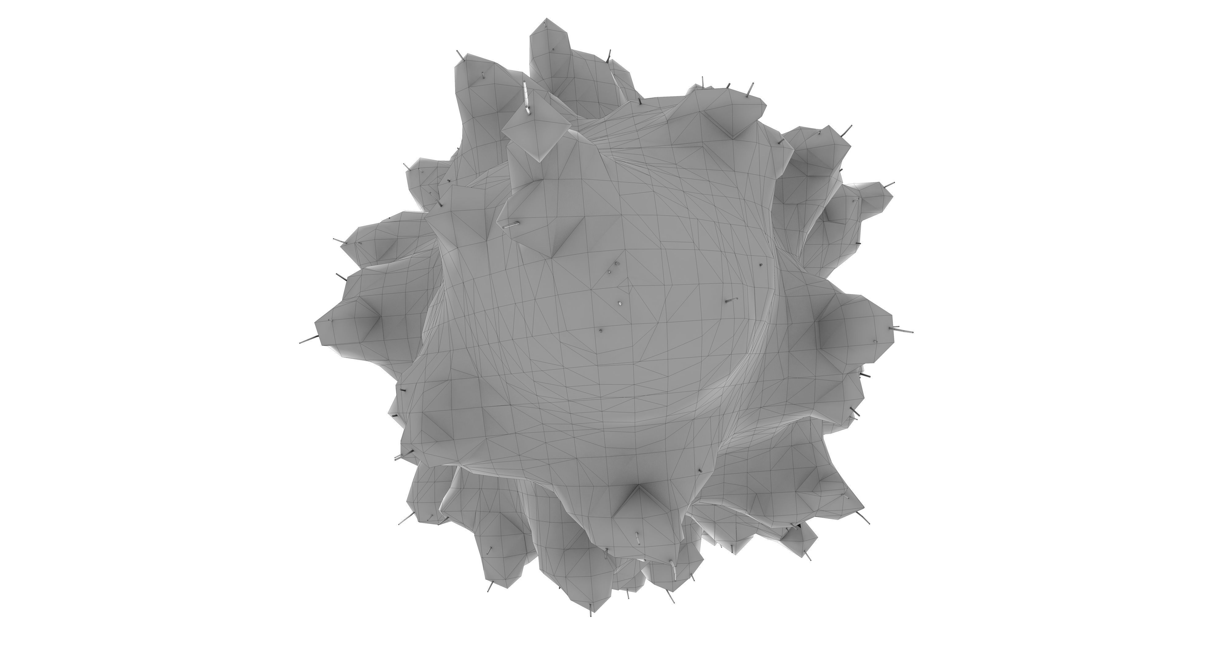 Snow Tuscan Cypress Tree  Low-poly 3D model_11