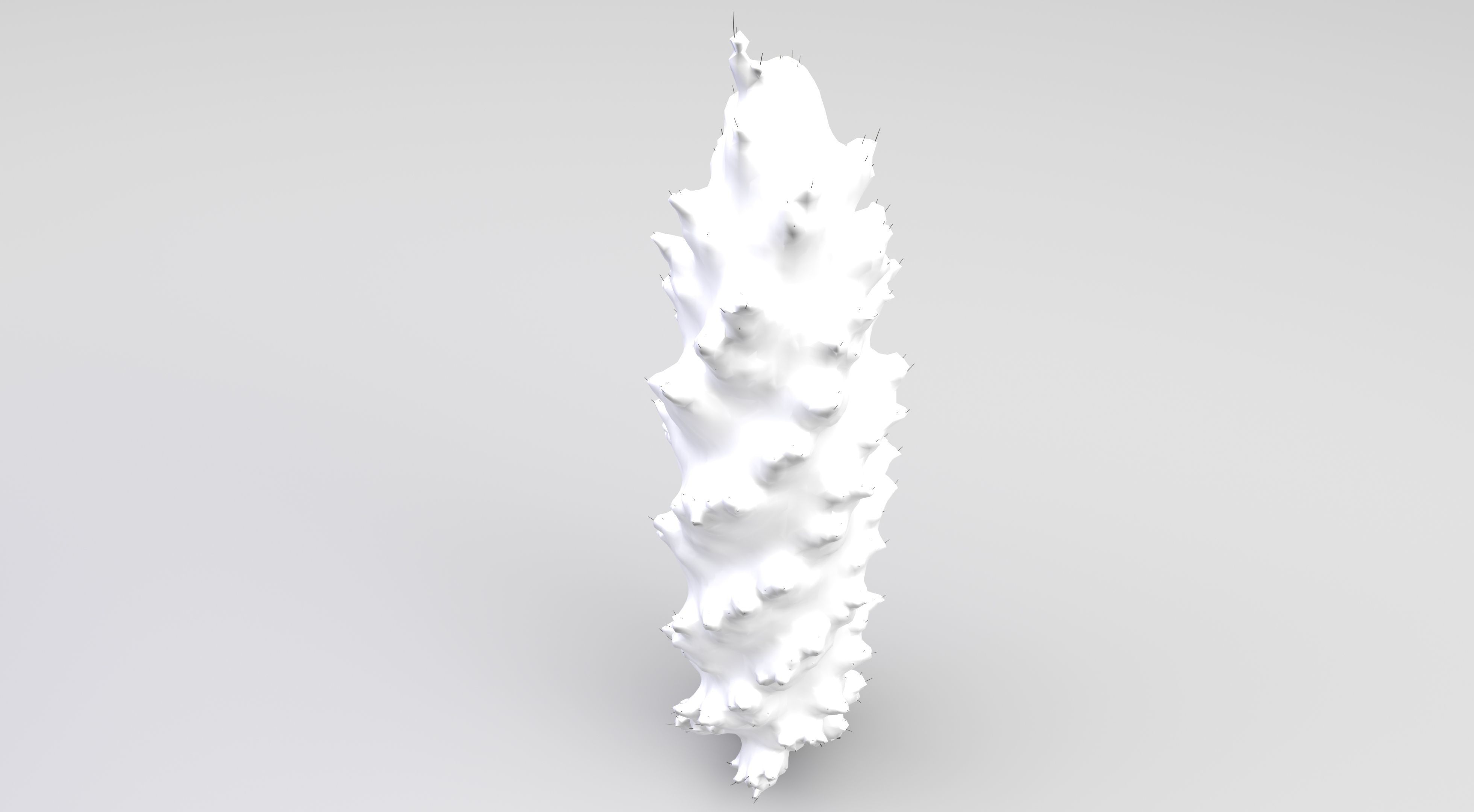 Snow Tuscan Cypress Tree  Low-poly 3D model_3