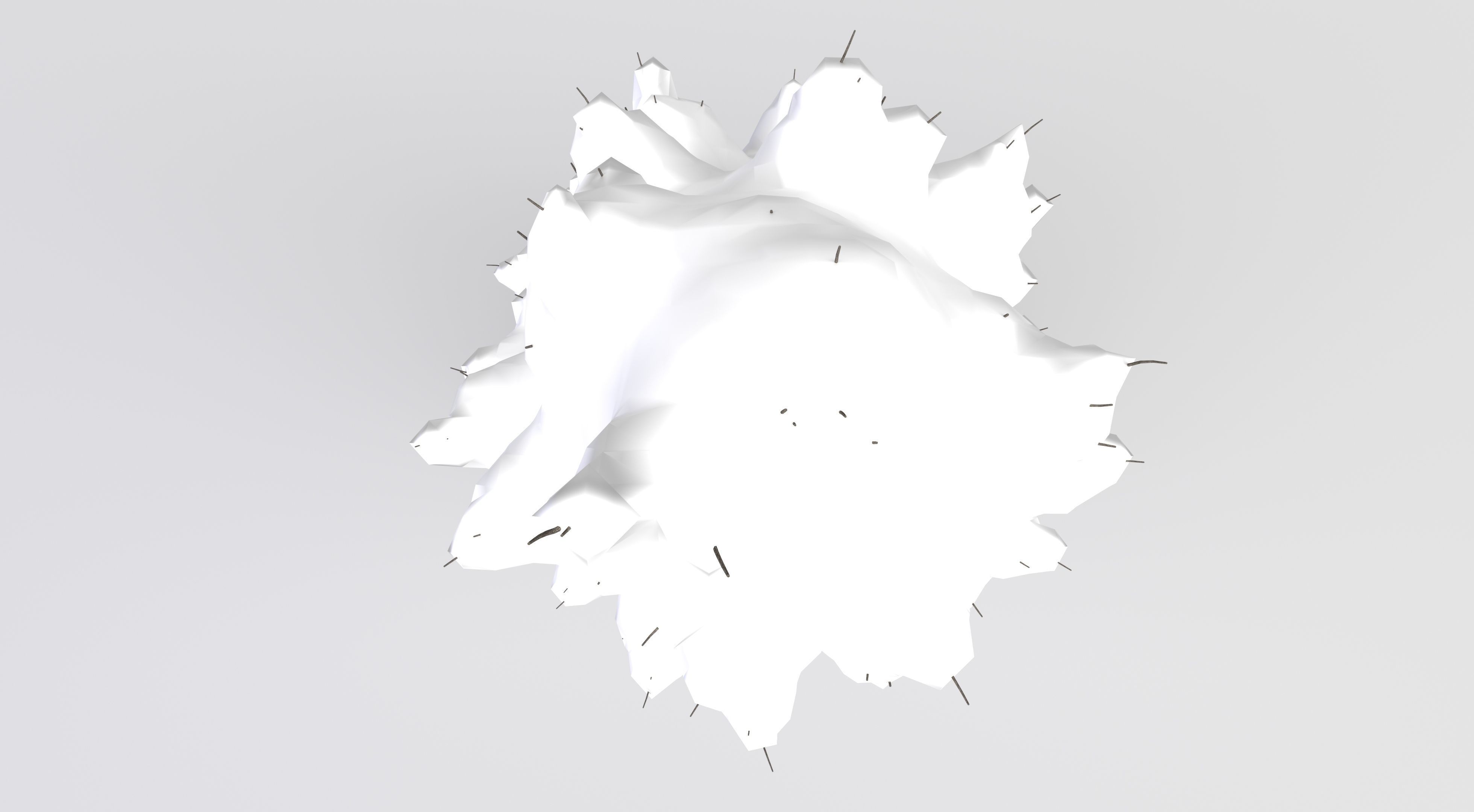 Snow Tuscan Cypress Tree  Low-poly 3D model_6