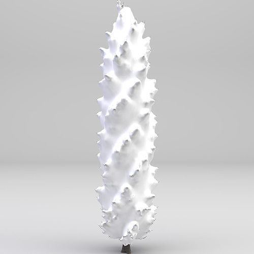 Snow Tuscan Cypress Tree  Low-poly 3D model